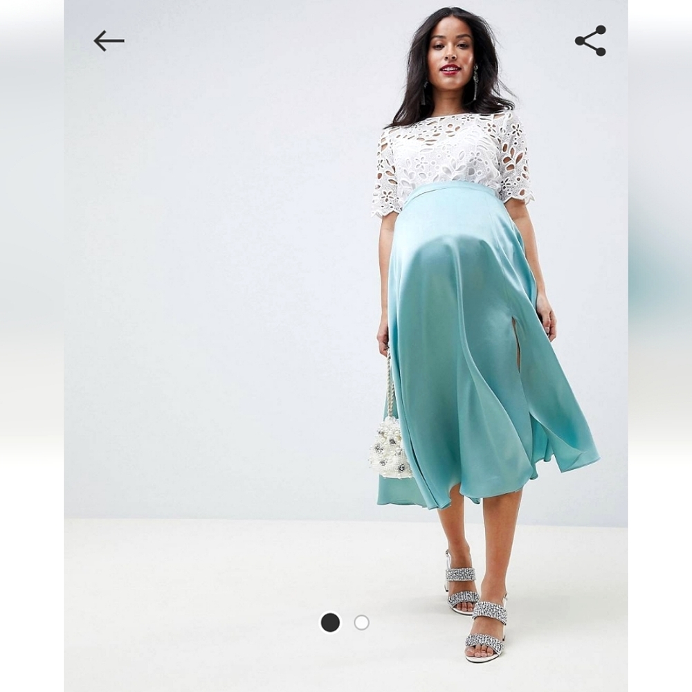 ASOS Maternity green skirt